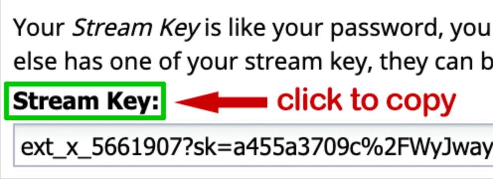 streamlabs obs stream key